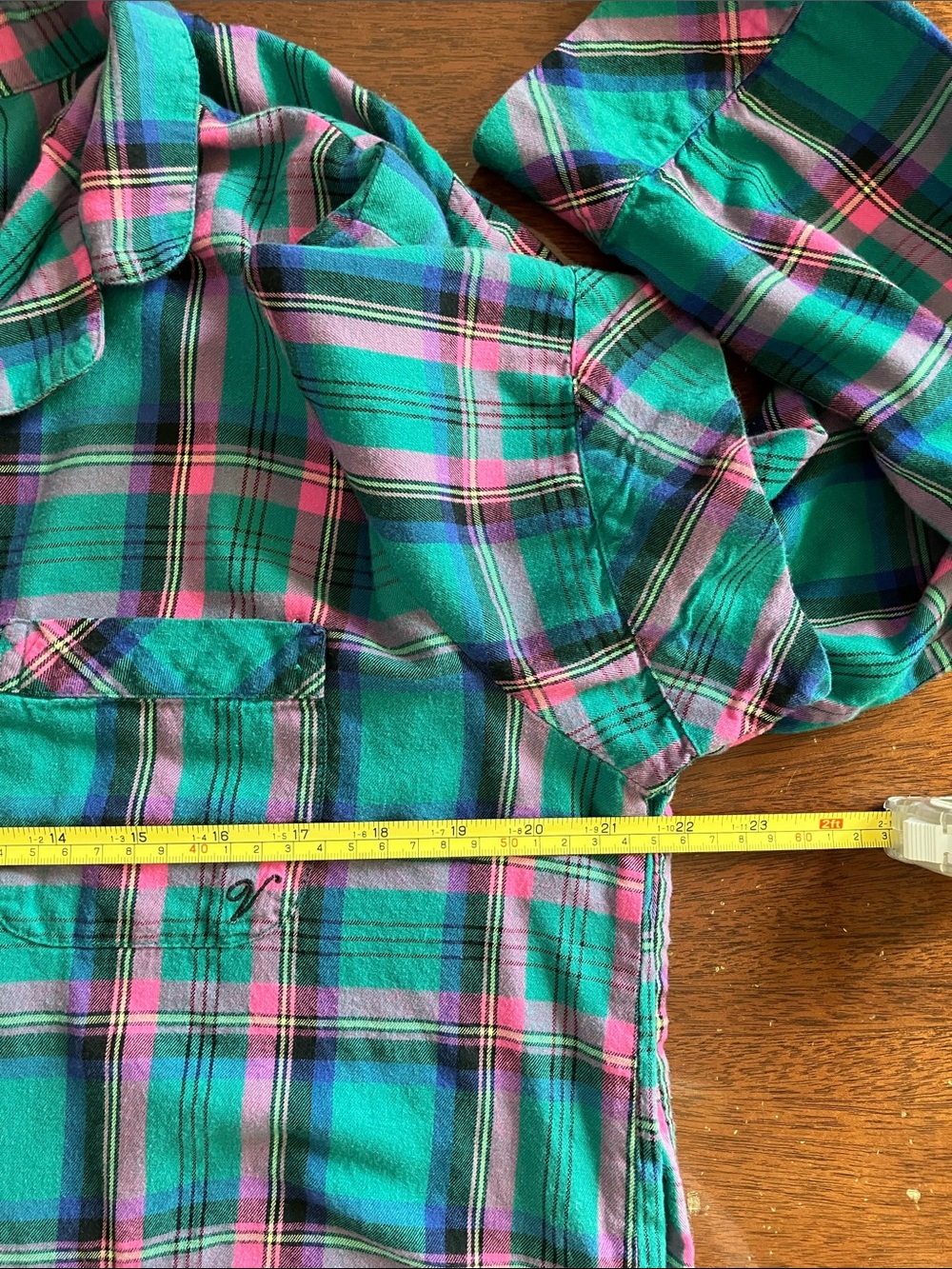 Victoria's Secret Pajama Sleep Shirt Bundle 2 Cotton Modal Plaid Women's Size M - Picture 13 of 15
